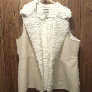 Chico's Faux Fur Vest Size 3